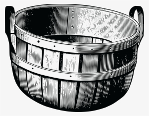, , - Wooden Bucket Vector Black