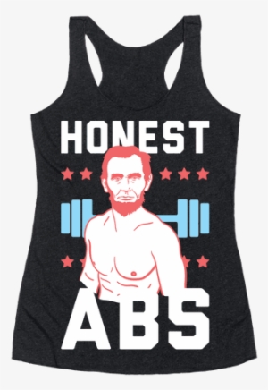 honest abs racerback tank top - equal rights for blacks and whites