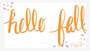 Hello Fall Free Wallpaper For Phone And Desktop Shop - Transparent Hello Autumn Png