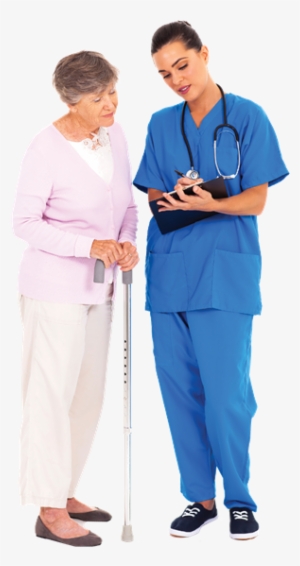 Nurse Standing Png - Nurse Standing With Patient