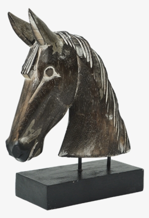 Dark Horse, Head - Bronze Sculpture