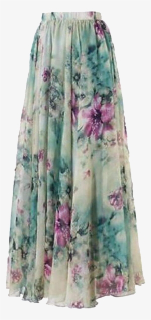 Floral Chiffon Maxi Skirts
