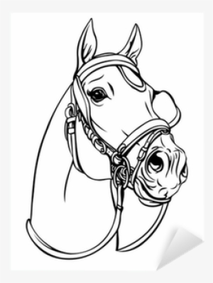 Horse Head Vector Png Download - Calco Manías De Caballos Para Carros