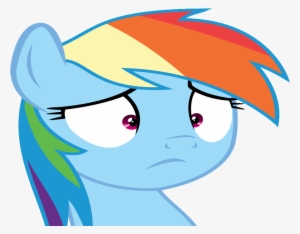 Sticker Other Rainbow Dash My Little Pony Mlp Bleu - Rainbow Dash Surprised Face