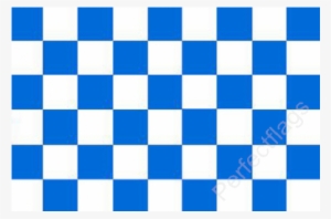 Chequered Dark Royal White Flag - 茶色 チェッカー