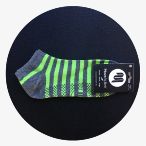 Green Striped Grip Socks