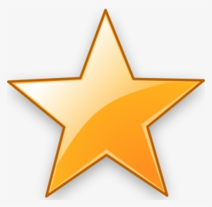 Cropped Gold Star Service - Bookmark Png