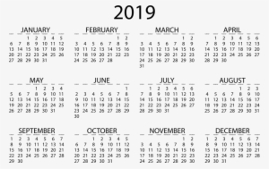 2019 Transparent Png Calendar - Free Printable Calendar 2019 Uk