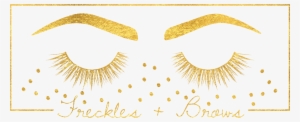 Freckles Brows Updated Logo Gold - Eyelash Extensions