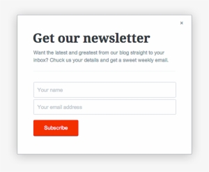 Pop-up Form Email Newsletter Sign Up - Subscribe To Our Newsletter Examples