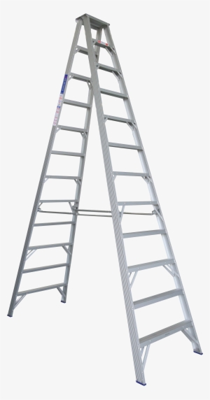 Indalex Pro Series Aluminium Double Sided Step 12ft - Indalex Pro-series Aluminium Double Sided Step Ladder