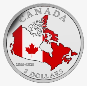 2015 $3 Fine Silver Coin - Canadian Flag 50th Anniversary