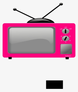Transparent Pink Tv Old Screen