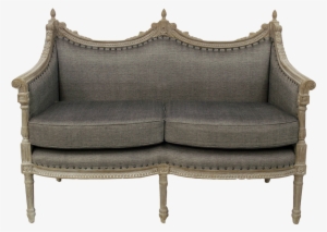 Philippe Grey Silk Loveseat