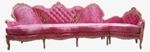 Pink Couch, Pink Velvet, French Provincial, Hot Pink, - Hollywood Sofa Pink Velvet