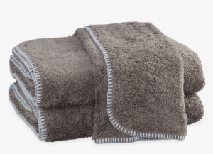 Whipstitch Bath Towels Smoke Grey, Sterling - Towel