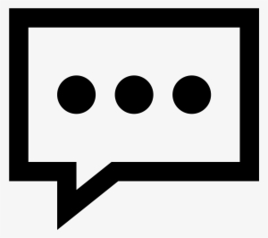 Chat Bubble Icon - Transparent White Text Message