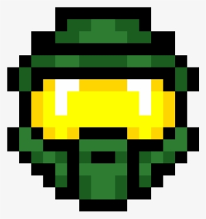 Spartan Helmet - Master Chief Helmet Pixel Art