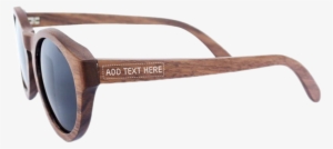 Walnut Wood Round Sunglasses - Sunglasses