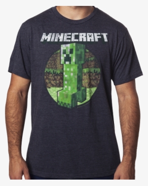 Minecraft Chasing Creeper T-shirt - Minecraft Creeper T Shirt Gray Men's Small Mojang