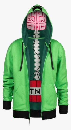 Minecraft Creeper Anatomy Youth Hooded Jacket