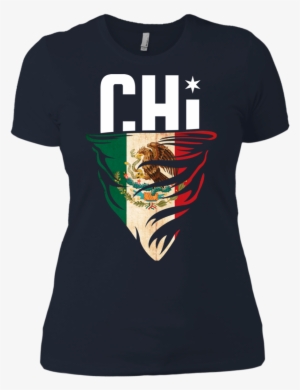 Women's White Chi Mexican Flag T-shirt - Kamp Krusty T Shirt