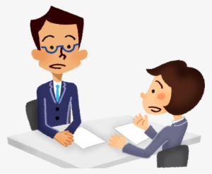 Businessman And Businesswoman Having A Meeting - Cartoon Transparent PNG -  484x400 - Free Download on NicePNG