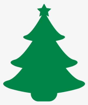 Árbol De Navidad Plana Verde Transparent Png - Clipart Christmas Tree Silhouette