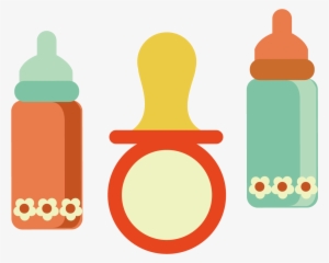 Baby Bottle Child Pacifier Infant - Dot Bayi Vektor Png