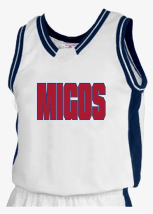 Migos Offset - Basketball Jersey Design White And Blue