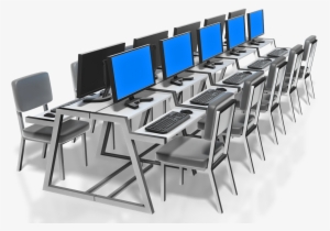 Collection Of Black And White High - Computer Classroom Png