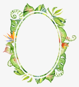 Hand Painted Leaf Pattern Frame Png Transparent - Tropischer Blatt-kranz Sind Sie Meine Brautjungfer