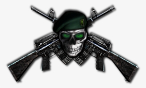 M16 Photo By Dredned - Skull With Gun Png