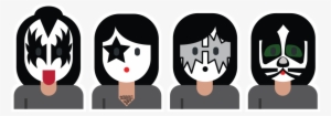 Kiss Band Png Download - Rock Bands As Emojis