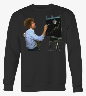 Bob Ross Crypto Night Painting Sweatshirt - Admit It You Want To Taste My Weiner