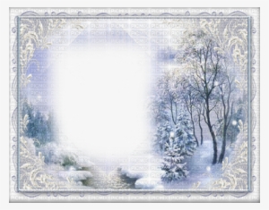 Cadre Hiver/frame Winter Picmix - Winter Photo Frame Png