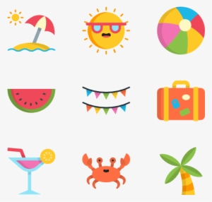 Download Here - Summer Icons Transparent