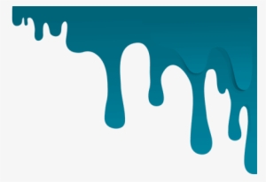 Ink Drip Blue - Black Paint Drips Png