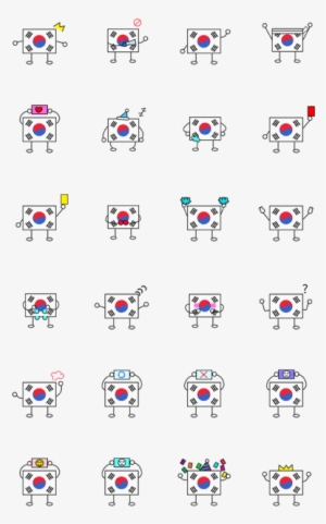 Moving South Korea Flag - Emoticon