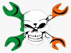 Graphic Library Gear Head Flag Free Images At Clker - Irish Gear Skull Twin Duvet