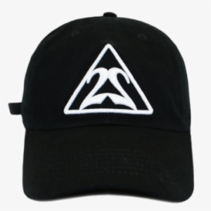 Black Triangle With White Outline Dad Hat - Hat