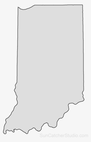 Indiana Map Outline Png Shape State Stencil Clip Art - Indiana State Outline