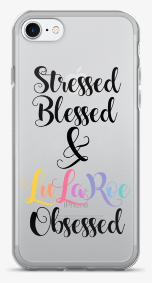 stressed blessed & lularoe obsessed iphone 7/7 plus - blessed keyring, faith, charm, keychain, inspirational,