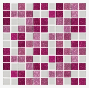 Pink Glass Glitter Tile Susan Jablon Mosaics - Susanjablon Signature Line Glass Mosaic Tile In Pink/white