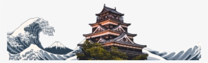 Japanese Transparent Banner - Hiroshima Castle