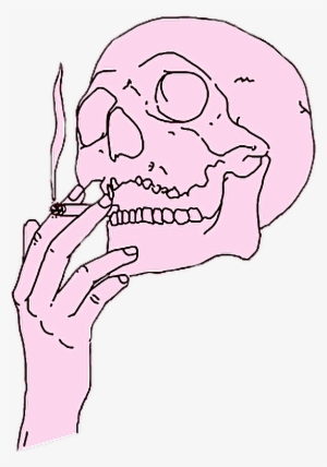 Report Abuse - Skull Smoking Drawing