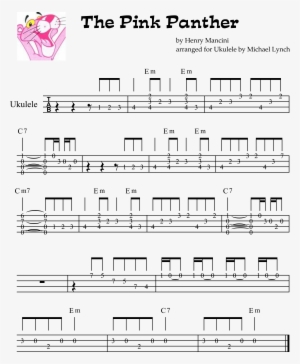 The Pink Panther A Lesson In Playing Melody Via Tablature - Pink Panther Ukulele Fingerpicking