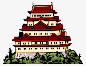 Japanese Temple Royalty Free Vector Clip Art Illustration - Japanese Temple No Background