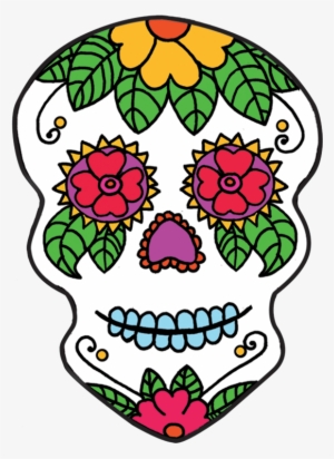 Sugar Skull Clipart Transparent Background - Dia De Los Muertos Skull Clipart