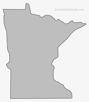 Minnesota Outline Clip Art Pattern Printable Downloadable - Minnesota Shape Png